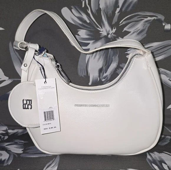 (B) French Connection "SABRINA" Shoulder Bag with Accessory Pouch NWT - Picture 1 of 4
